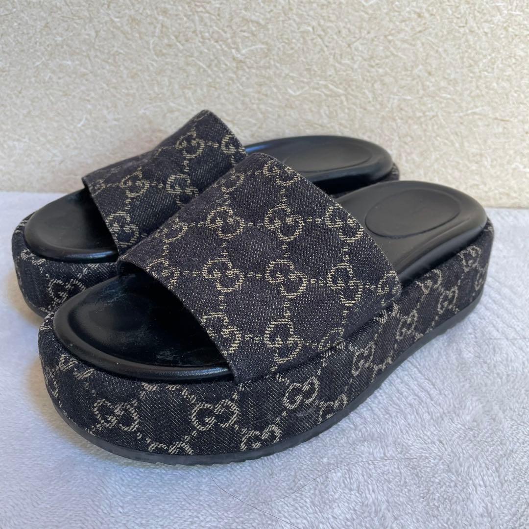 GUCCI グッチ　サンダル　総柄　GG柄