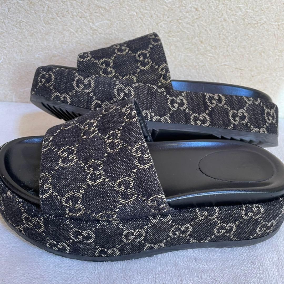 GUCCI グッチ　サンダル　総柄　GG柄