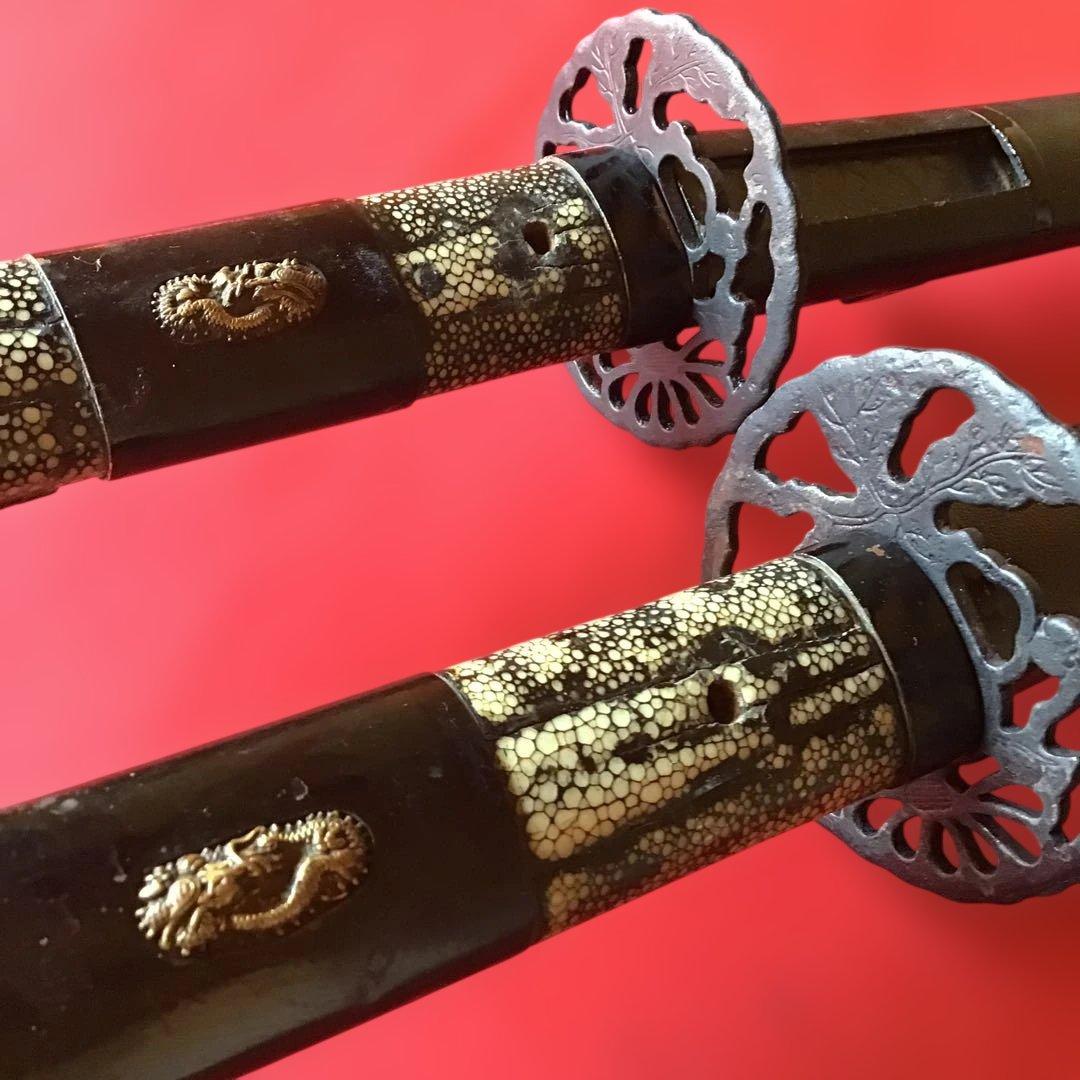 江戸時代　大小　揃い拵　繋ぎは木製　刃はありません。