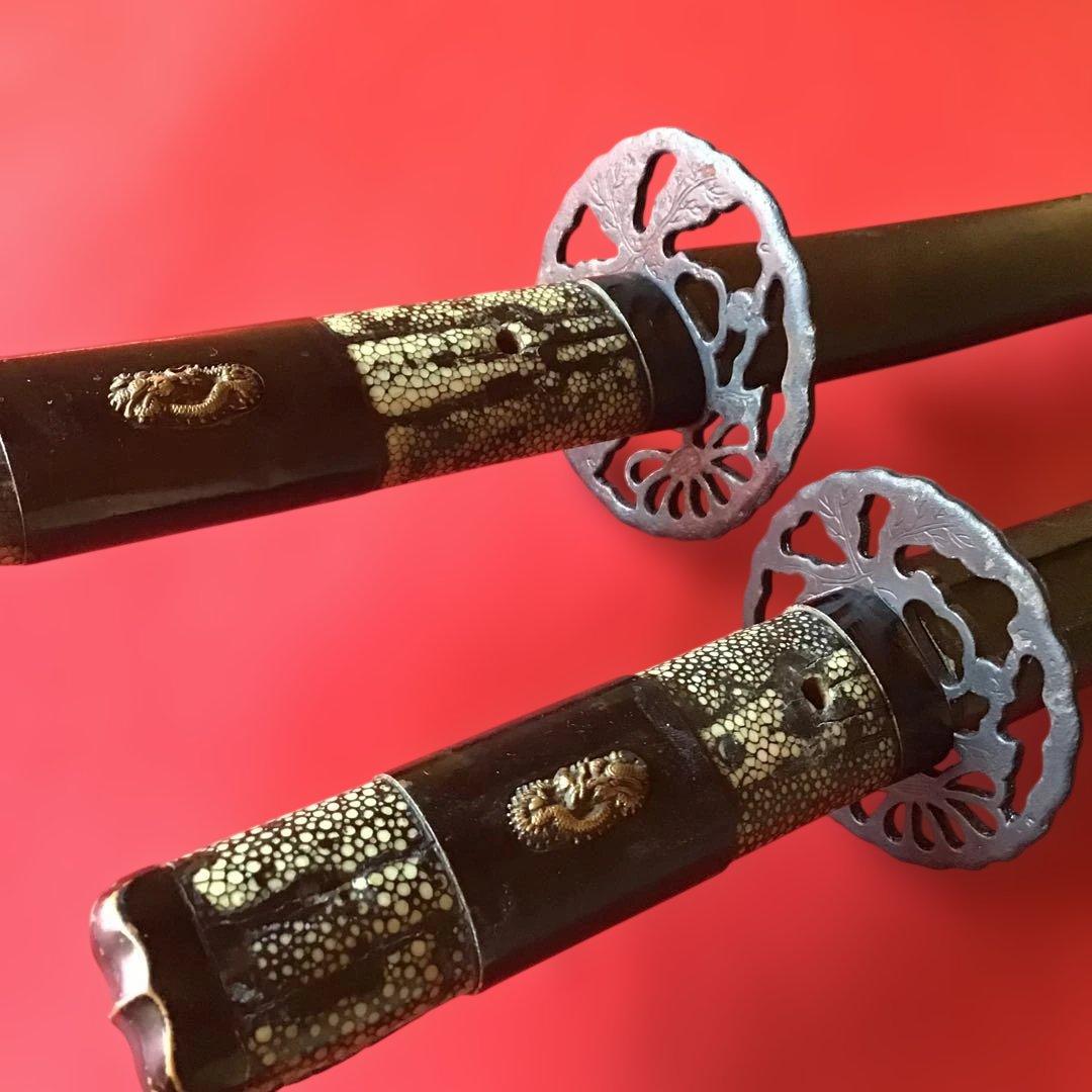 江戸時代　大小　揃い拵　繋ぎは木製　刃はありません。