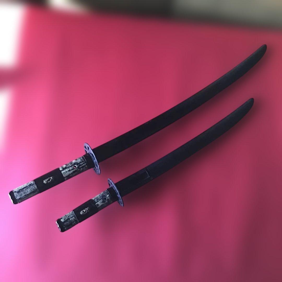 江戸時代　大小　揃い拵　繋ぎは木製　刃はありません。