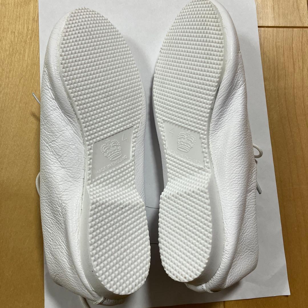 クラウン　ホワイト　レザーシューズ ジャズシューズ　イングランド製