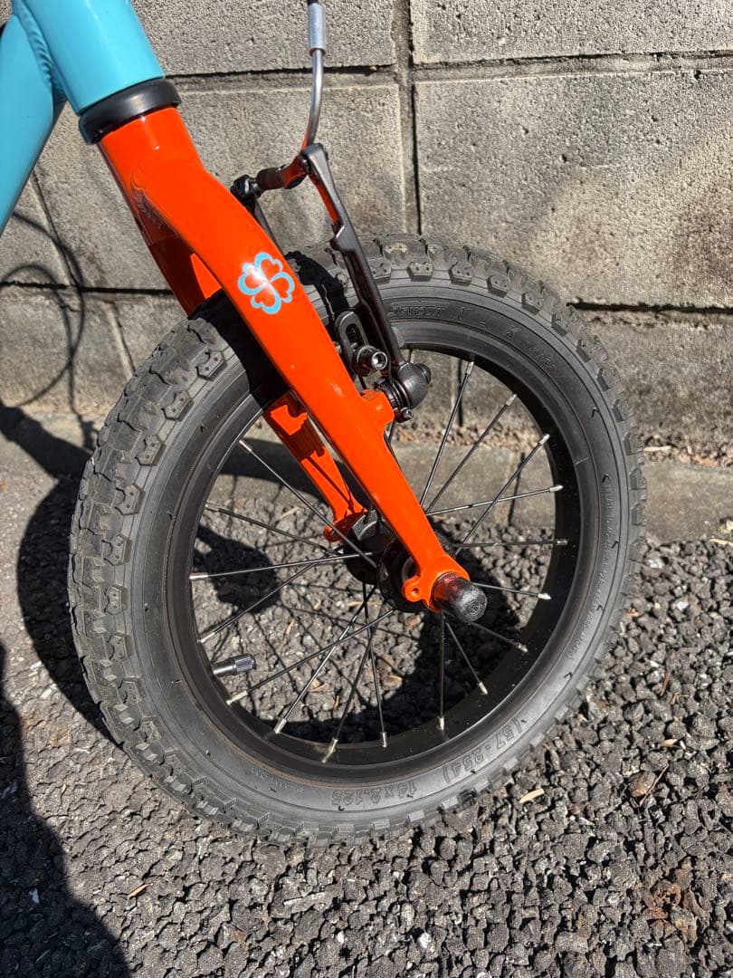 ヨツバサイクル 14インチ 子供用自転車 ラムネブルー 防犯登録解除済