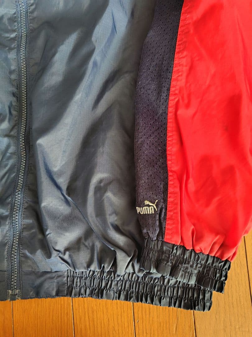 90s PUMA Indians ジャケット Lサイズ ネイビー/レッド