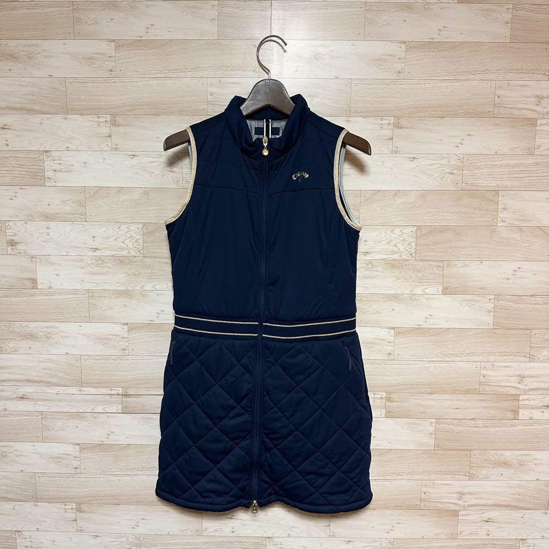 ✨CALLAWAY キャロウェイ 中綿ジップ ベストワンピース M✨