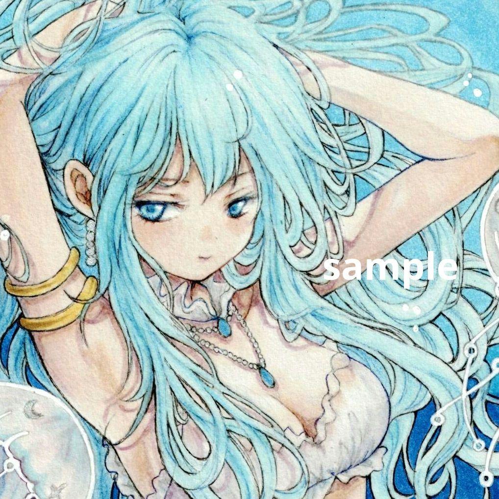 く*み様 オリジナル 手描き アナログイラスト 色紙 15