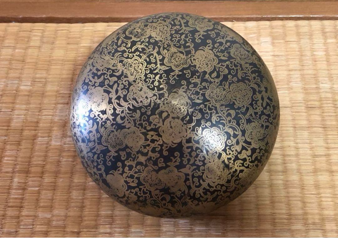 中国 清時代　銅製 象嵌 乾隆帝手 炙り手炉香炉