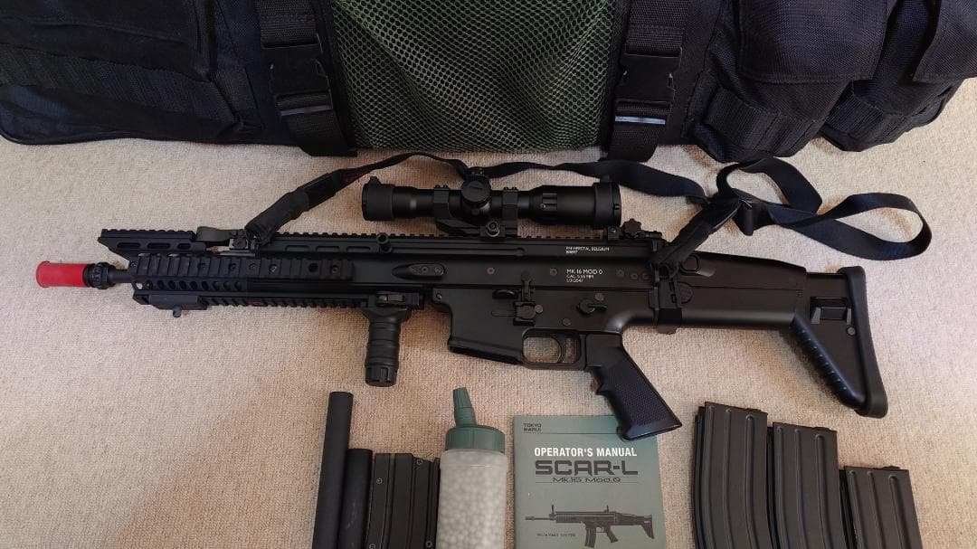 東京マルイ　SCAR-L トイガン スコープ付き 3本マガジン