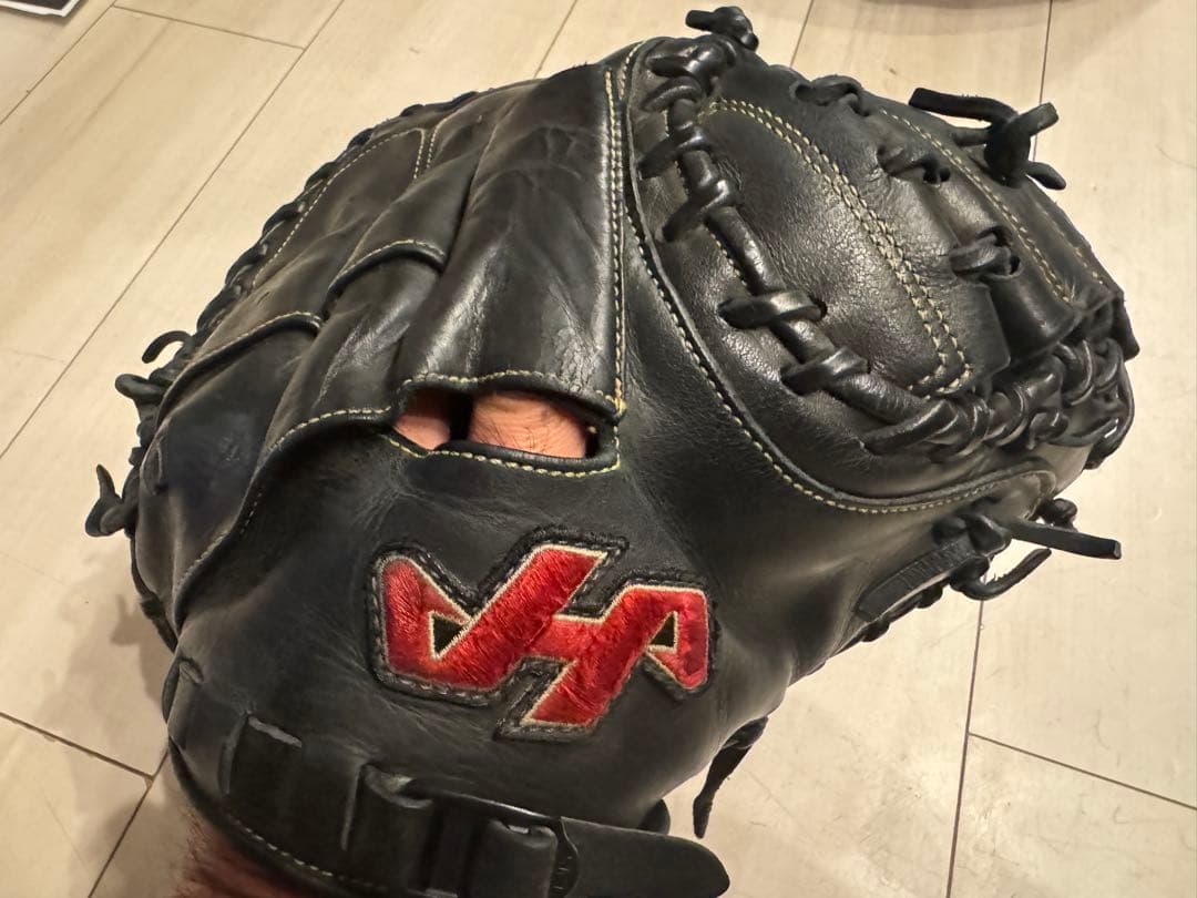 ハタケヤマ 少年軟式用キャッチャーミット TH-JR8BS 手入れ口