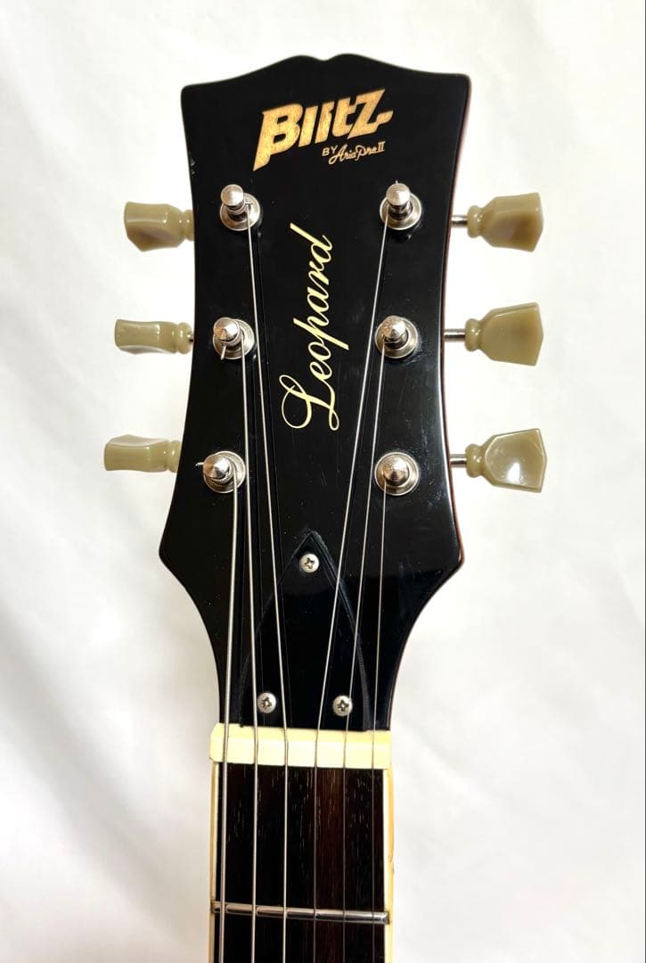 【新品弦張替済】Blitz レスポール Leopard ゴールドトップ