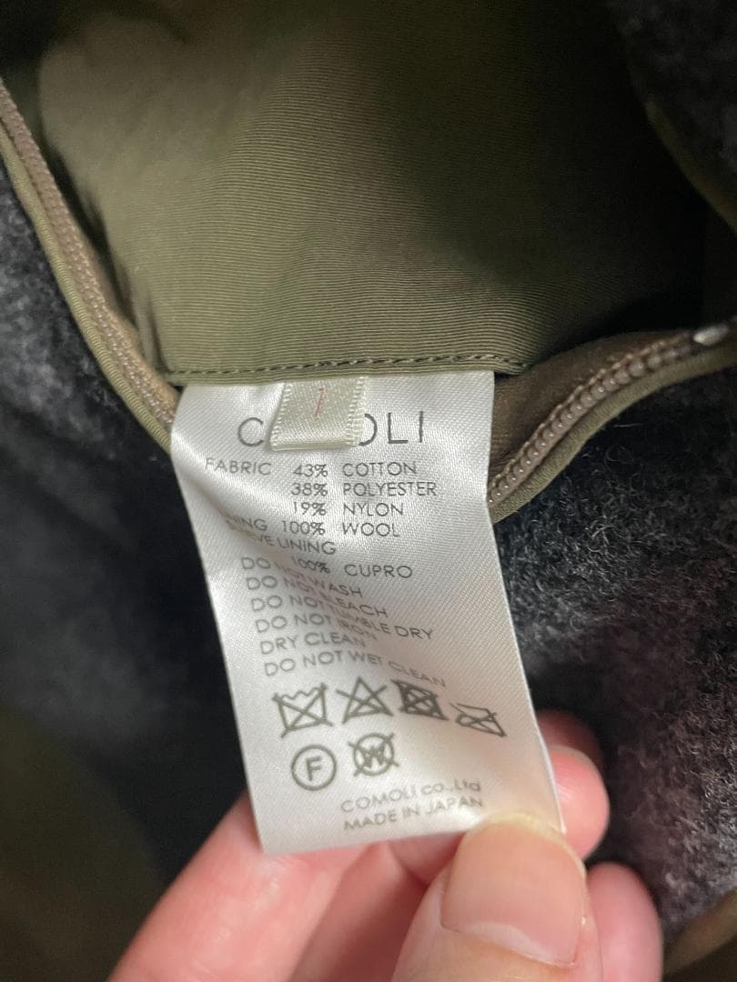 COMOLI コモリ 19AW フーデッドコート サイズ1