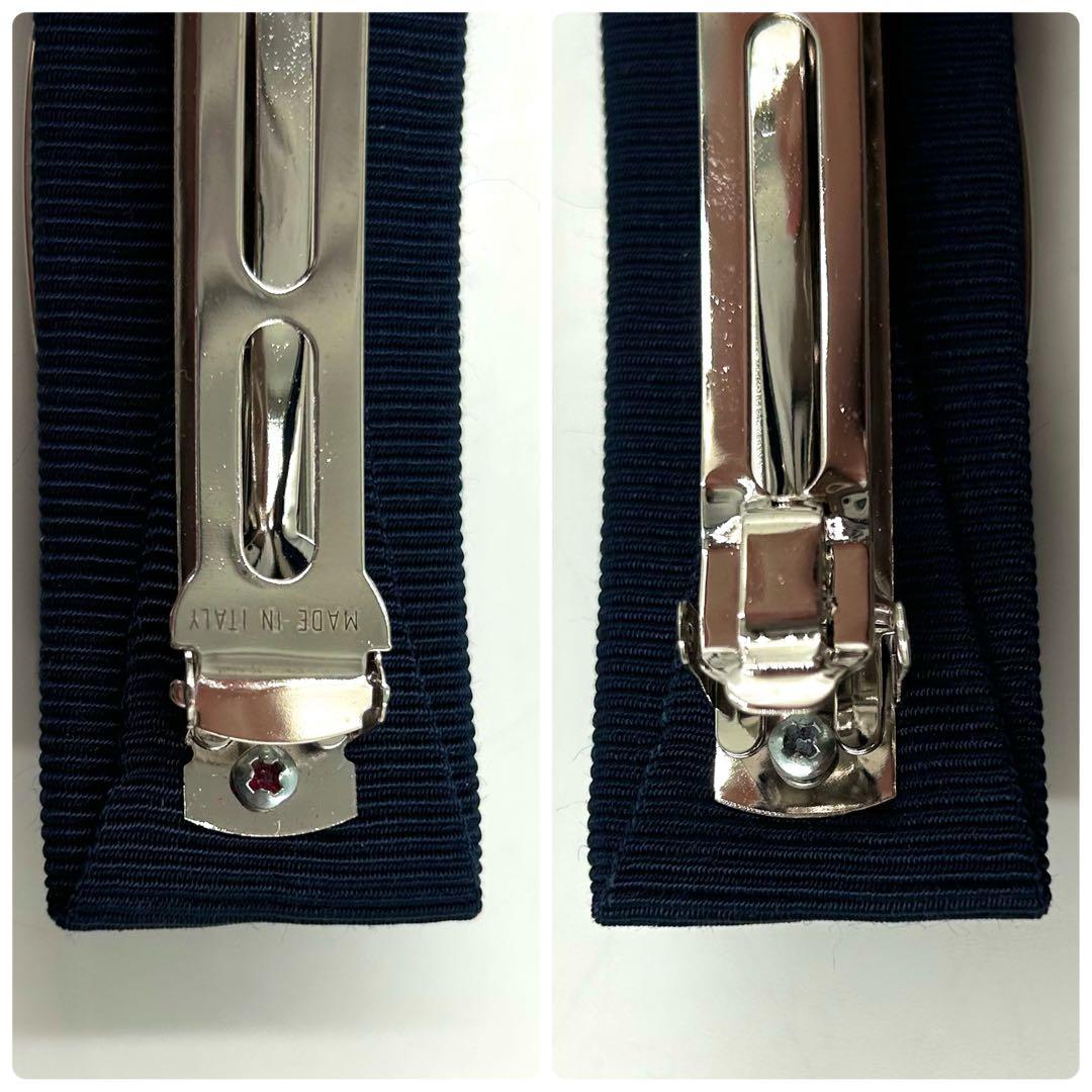 未使用保管品 フェラガモ 530 バレッタ ヴァラリボン ヘアアクセ ネイビー