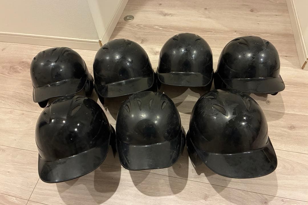 ミズノ　軟式用ヘルメット　両打用　草野球　7個セット　JBBS