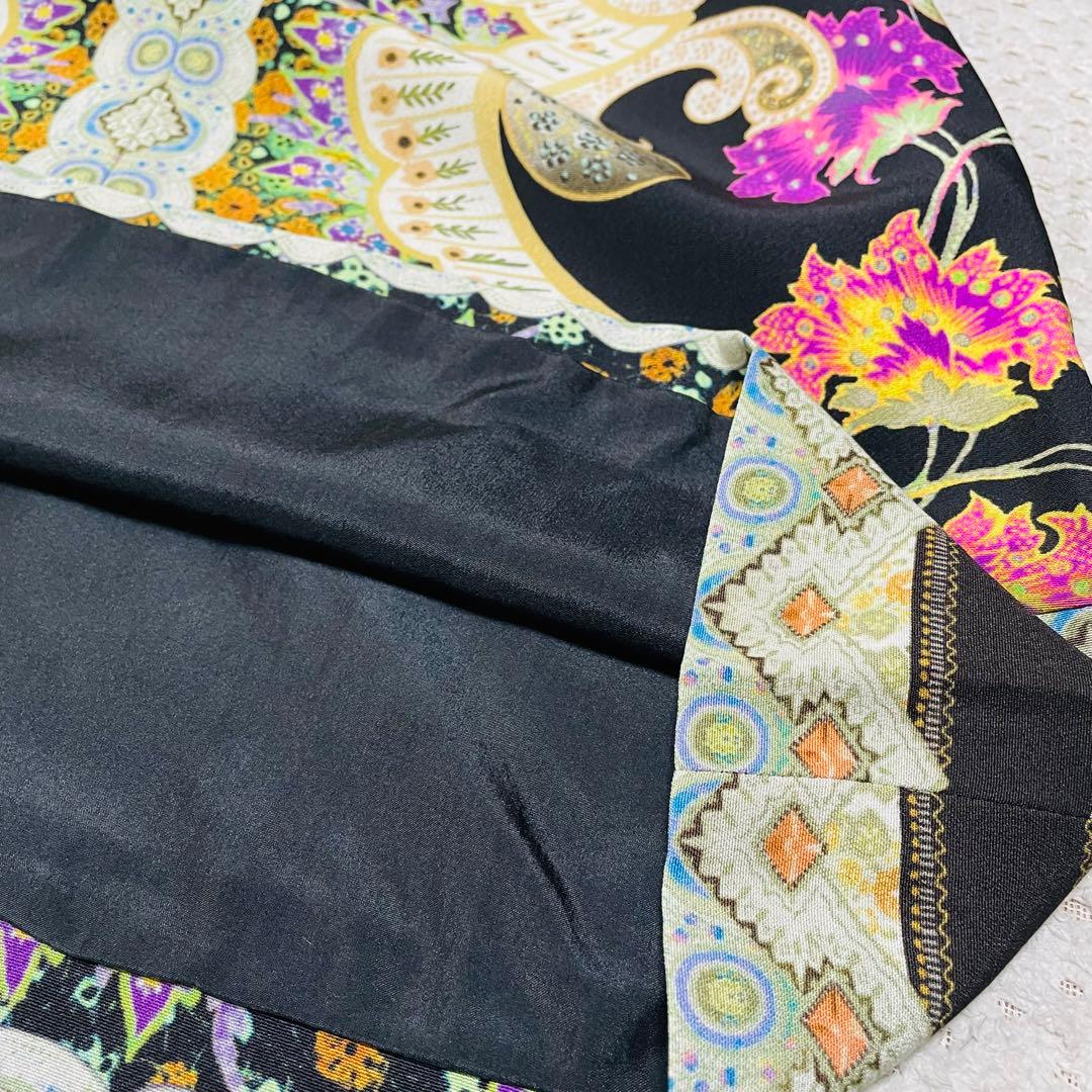 新品同様♡希少42サイズ✨エトロ　ETRO シルク 花柄　ワンピース ブラック