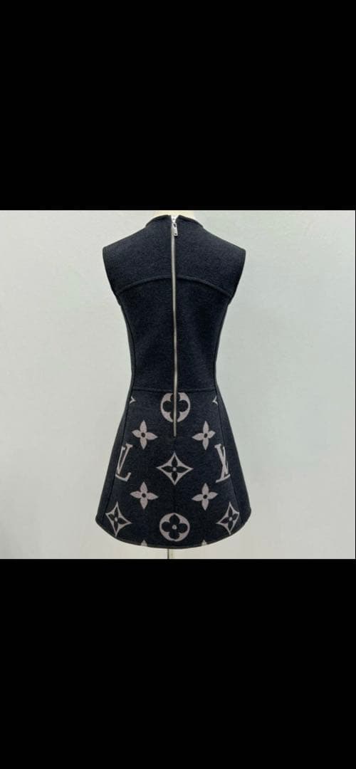 【極美品】ルイヴィトン ワンピース 20AW 34サイズ ウール グレー