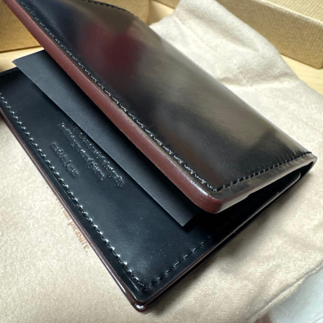 【未使用品】 GANZO SHELL CORDOVAN 2 名刺入れ ブラック