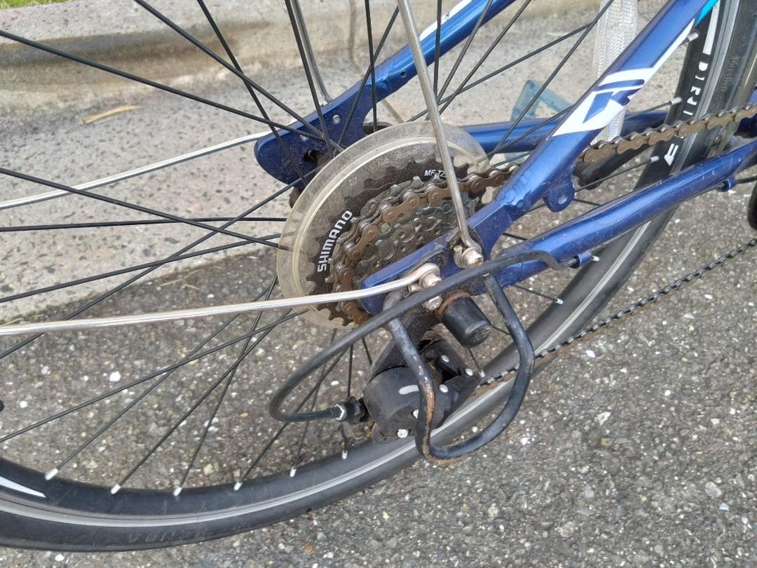 【引き取り・手渡し限定】DRIDE-R サイクル 24インチ ブルー　アルミ
