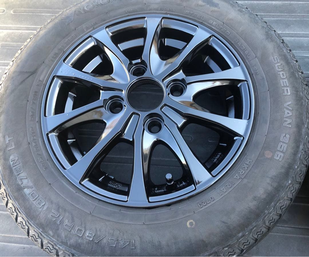 軽トラ・軽バン用　サマータイヤ　アルミホイール４本セット