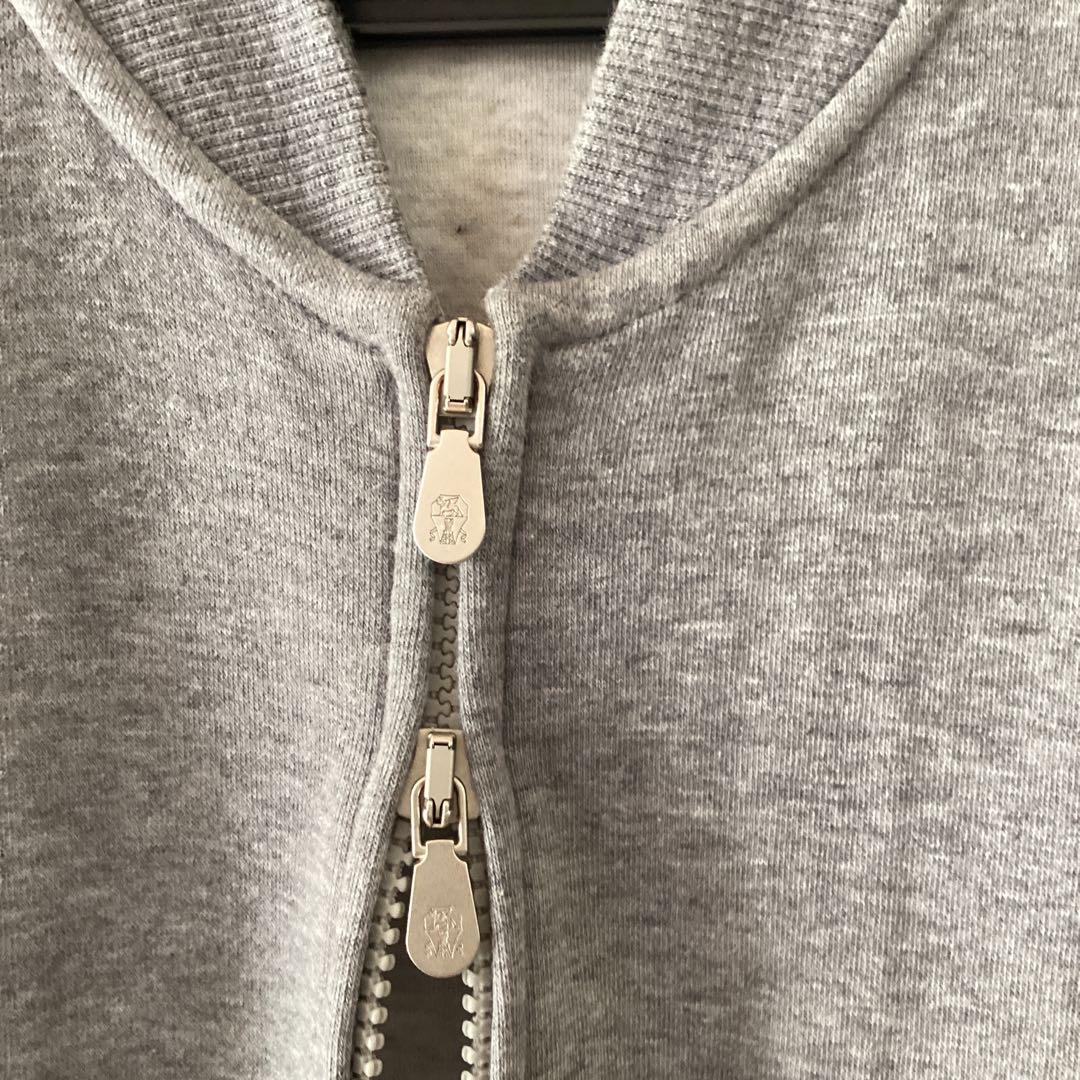 ブルネロ クチネリ　グレー ノースリーブ ベスト ダブルジッパー