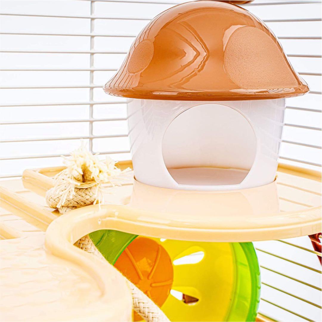 7店セットハムスターケージ 3段階 透明 広々タイプ トレーデザイン お手入