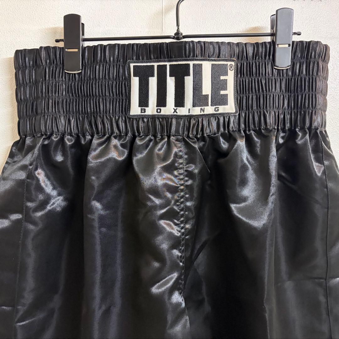 TITLE BOXING タイトル EDGE BOXING TRUNKS 黒 M