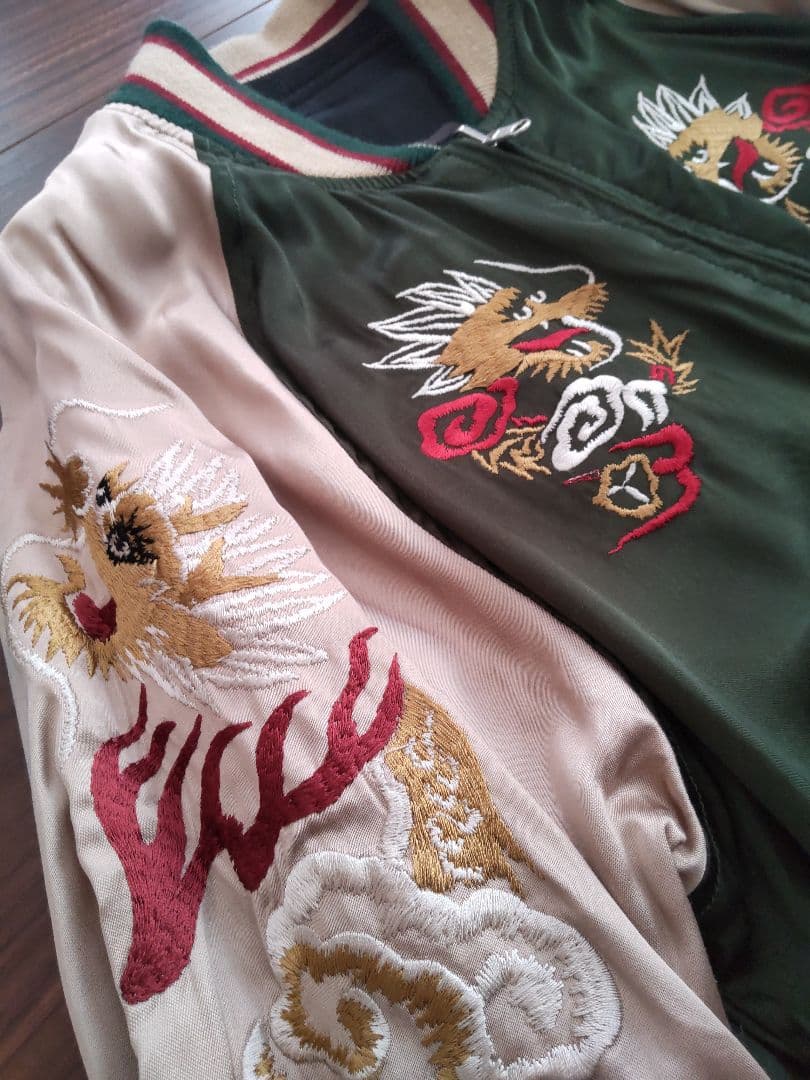 最終お値下げ【新品】スカジャン 藤娘/龍/パンダ リバーシブル