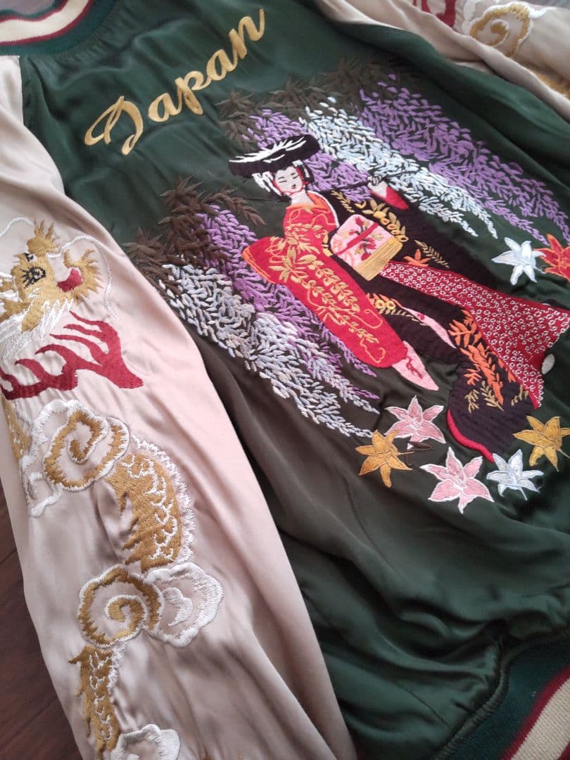 最終お値下げ【新品】スカジャン 藤娘/龍/パンダ リバーシブル