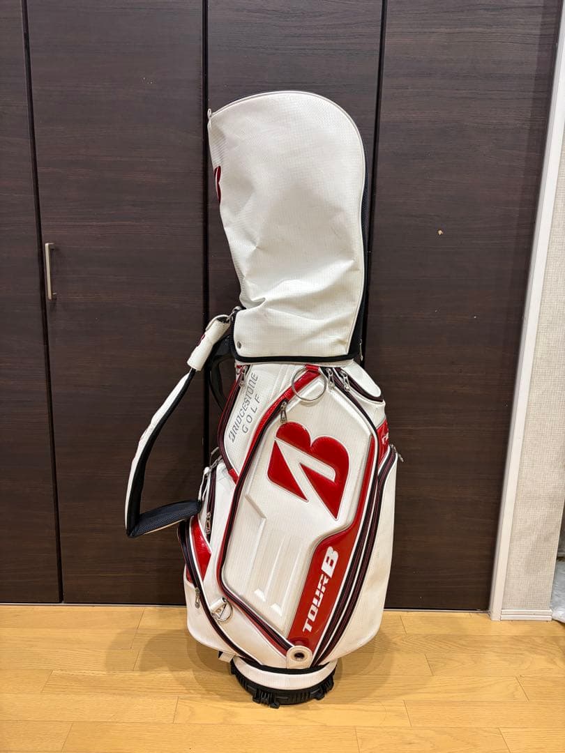 ブリヂストン Tour B キャディバッグ ホワイト・レッド