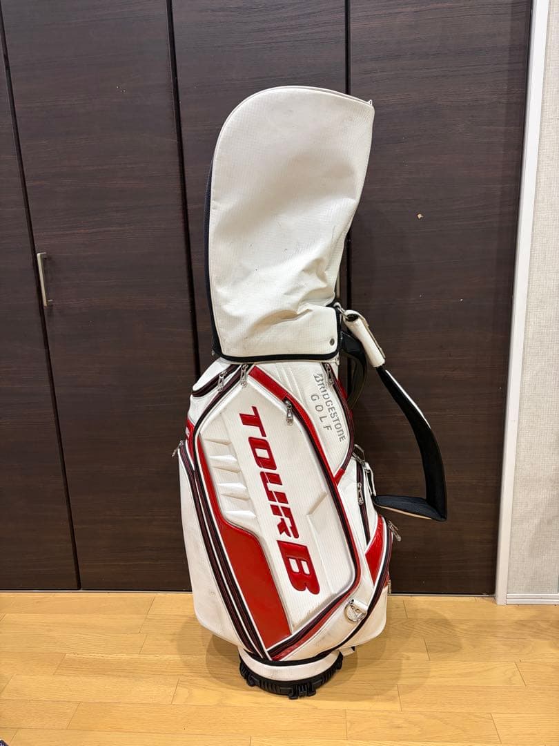 ブリヂストン Tour B キャディバッグ ホワイト・レッド