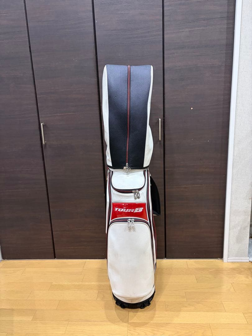 ブリヂストン Tour B キャディバッグ ホワイト・レッド