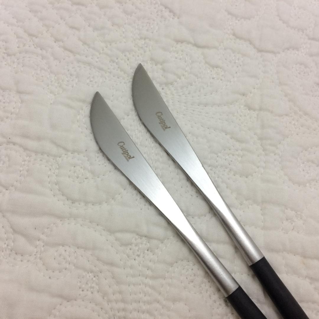 数量変更可　クチポール　GOA　ブラック＆シルバー　ディナー＆デザート×各２本