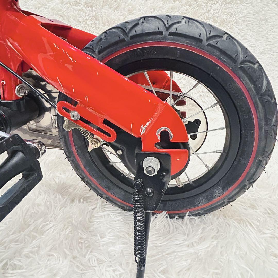 美品✨️ へんしんバイク2 キッズ自転車 12インチ 赤 スタンド ペダル付き