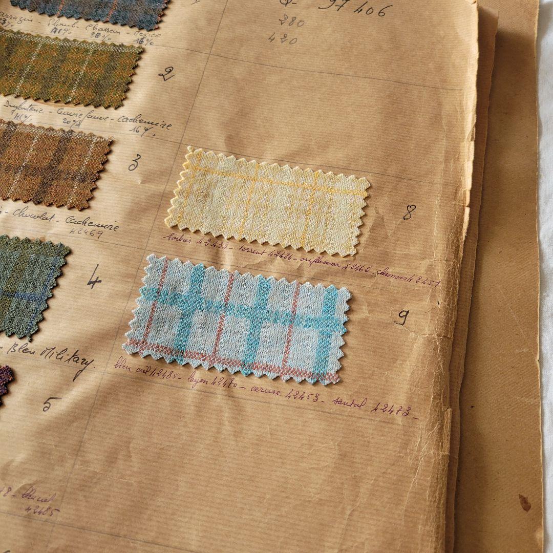 フランス　アンティーク　生地　見本帳