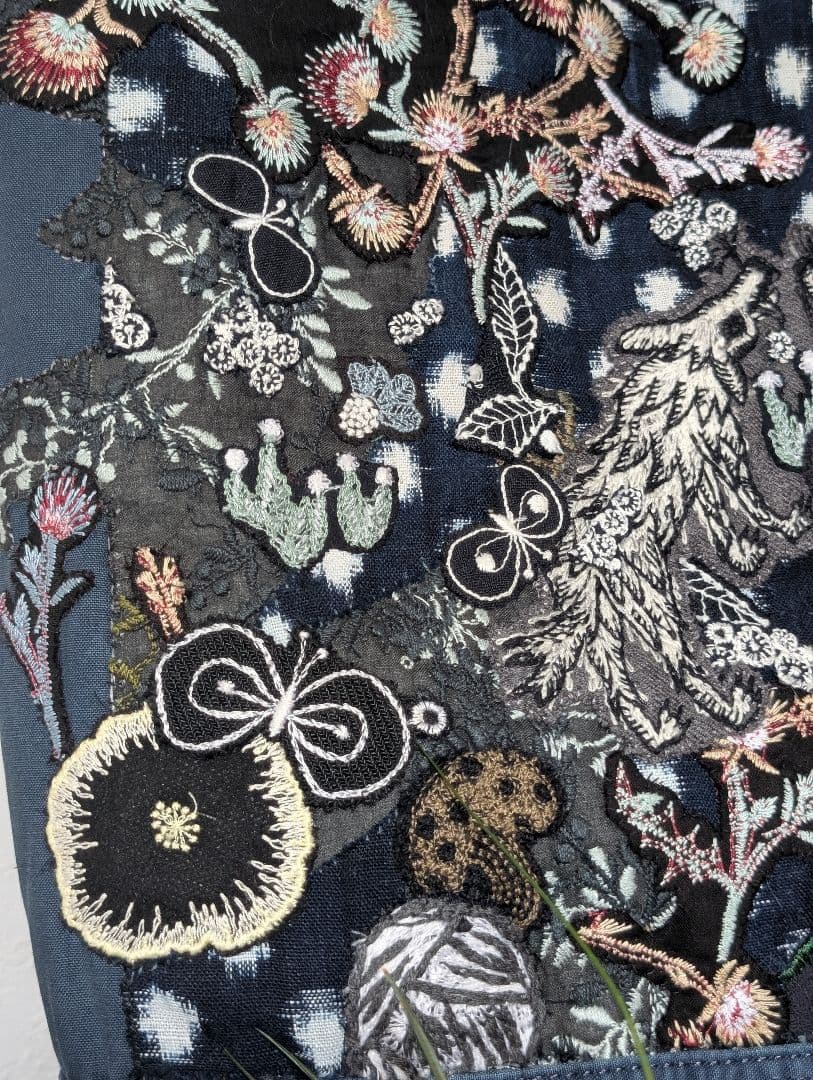 ガレ調《吉田カバンとWolf＆flower》藍染　古布　ミナ　pic　バック