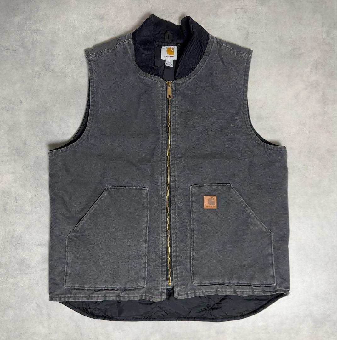 【希少グレー・Lサイズ】カーハート ダックベスト V02 029