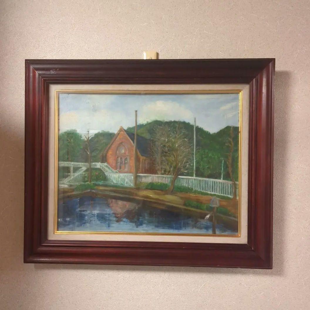 王子図書館 油彩画