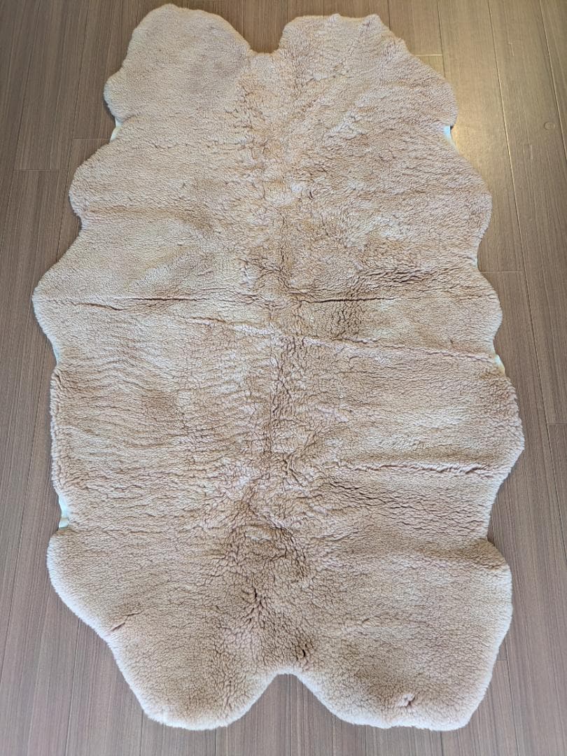 ムートンラグ・シーツ(4匹物)　約180x120cm シングル 日本製造