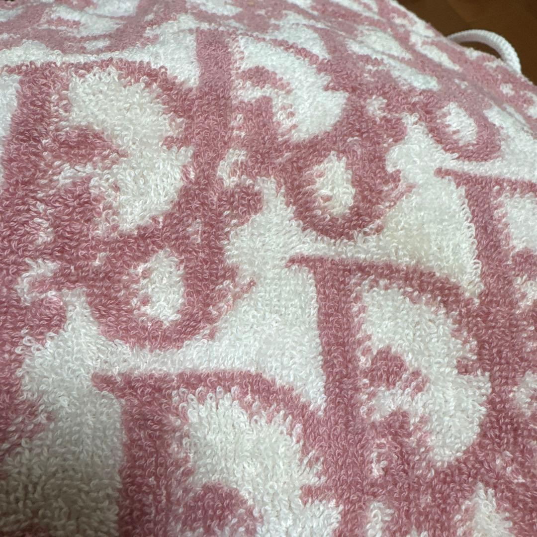 クリスチャン ディオール トロッター 巾着 ポーチ パイル地 タオル ピンク