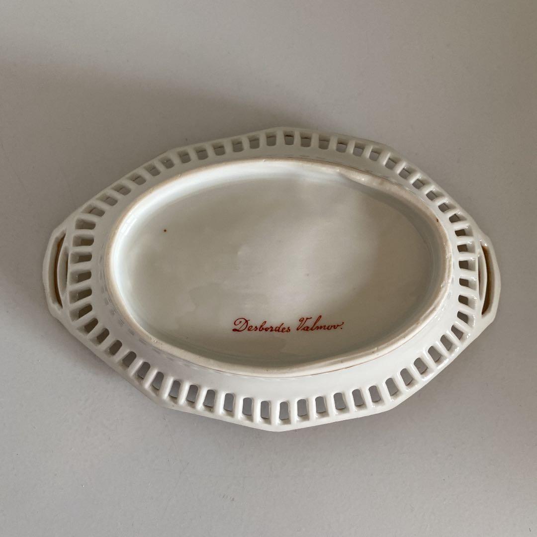 アンティーク飾り皿　貴婦人文