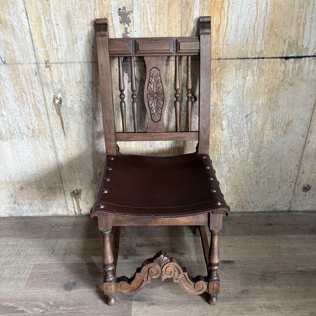 NAVARRO ARGUDO スペイン　ヴィンテージ　レザーシートチェア　①