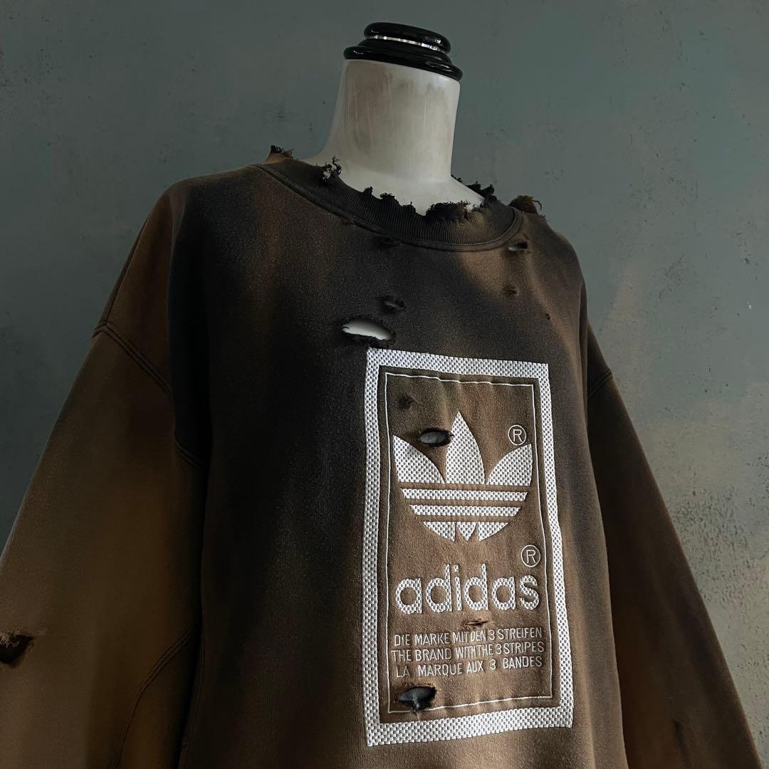 80's“万国旗タグ”adidas“鬼フェード”boro sweat