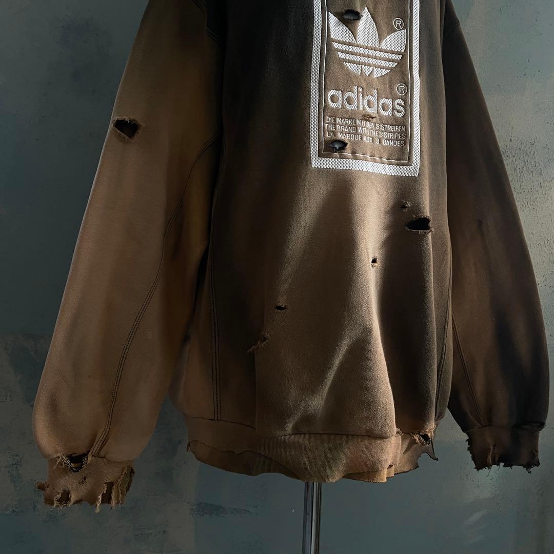 80's“万国旗タグ”adidas“鬼フェード”boro sweat
