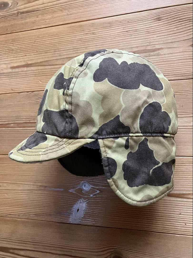 GORE-TEX 迷彩柄耳あて付きキャップ　ビンテージ