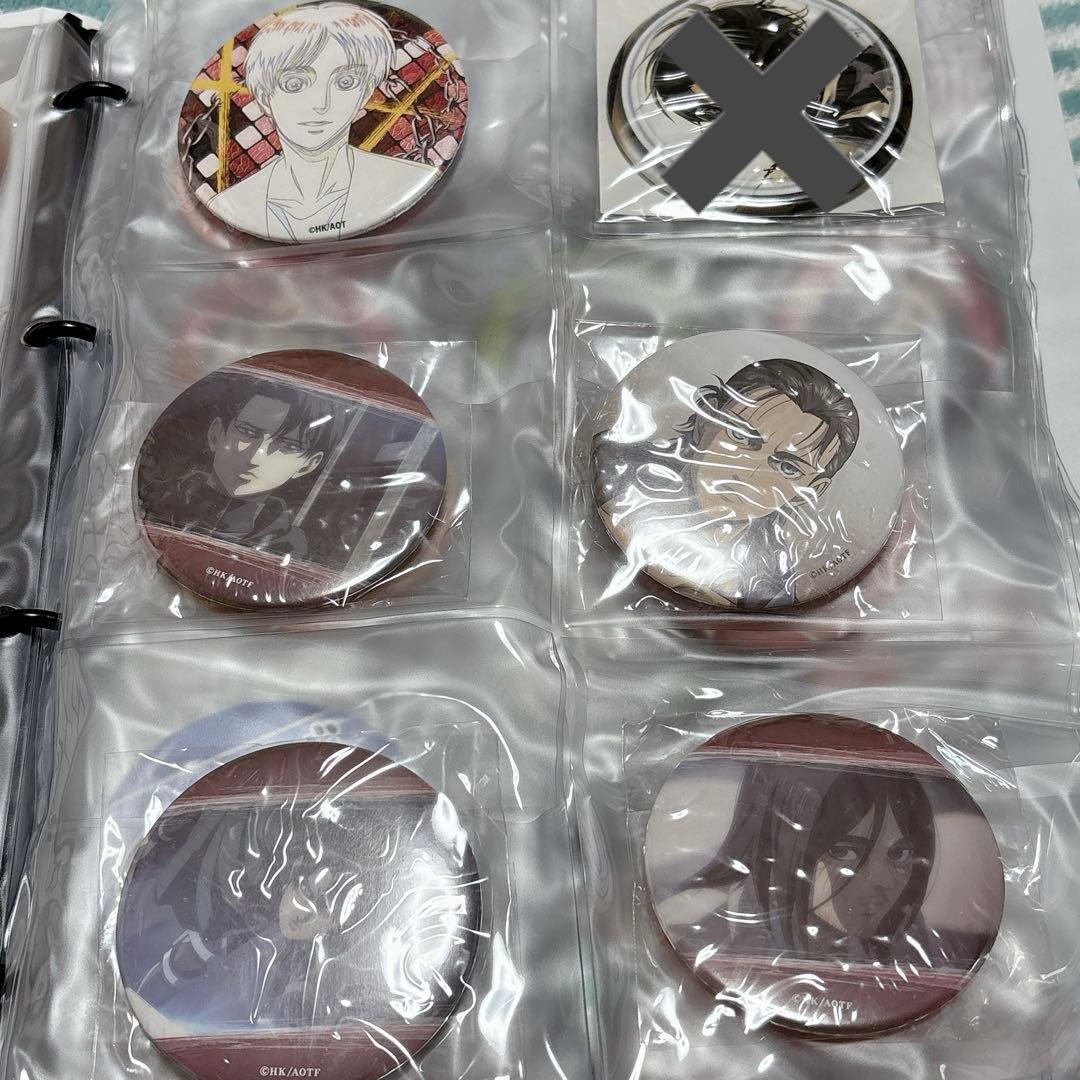 進撃の巨人　リヴァイ エレン多　缶バッジ　74点セット