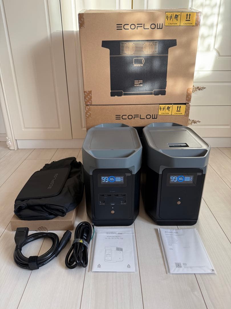 EcoFlow DELTA2 +専用エクストラバッテリー +専用カバー セット