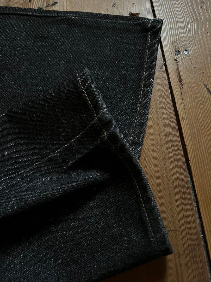 90s levi's 505-0259 先染めブラック　希少鬼ヒゲ　ハチノス