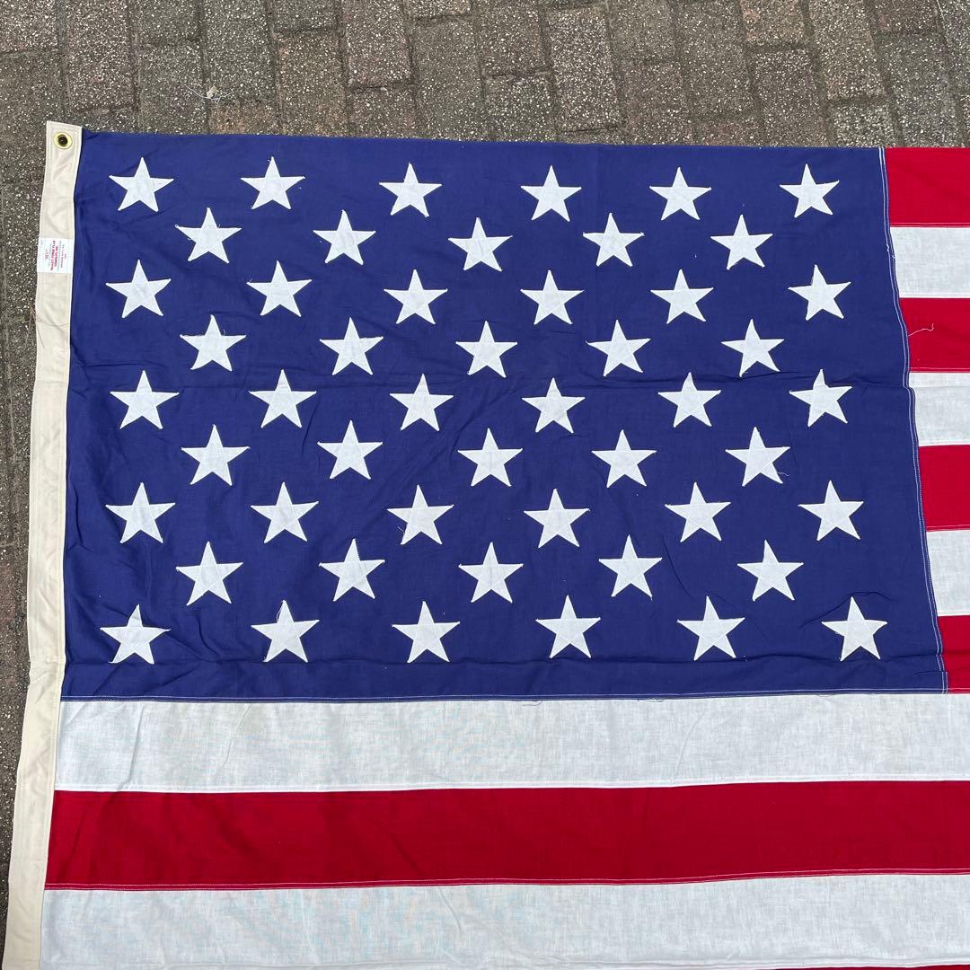 貴重！特大BIG アメリカヴィンテージ星条旗フラッグ　USA製アンティーク雑貨