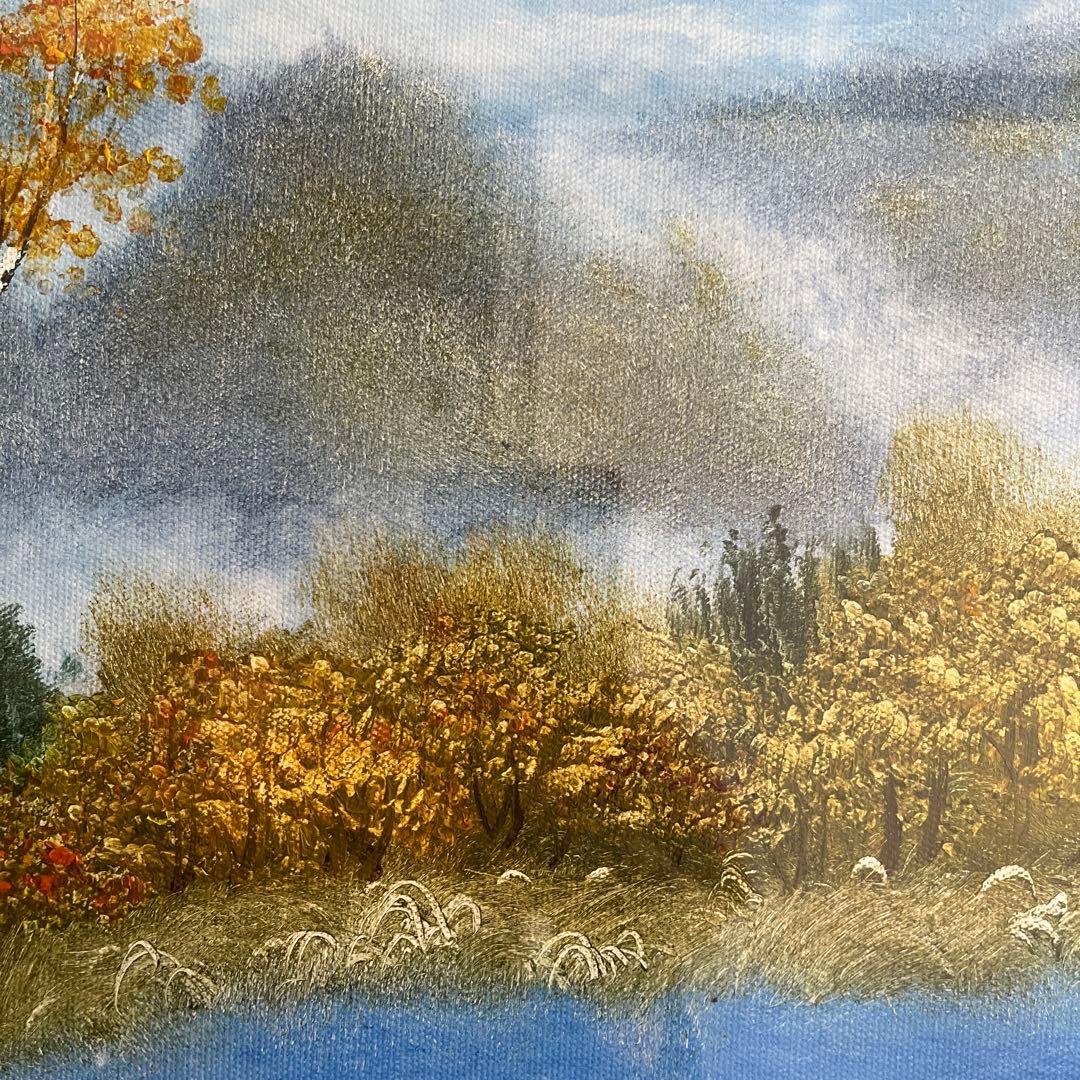 絵画　【山々の水に満たされ貯まりゆく】