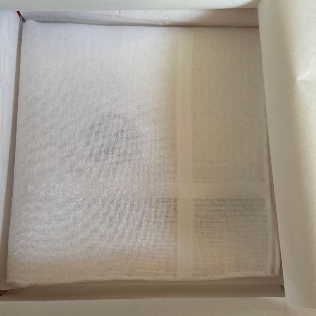 エルメス　ハンカチ　白