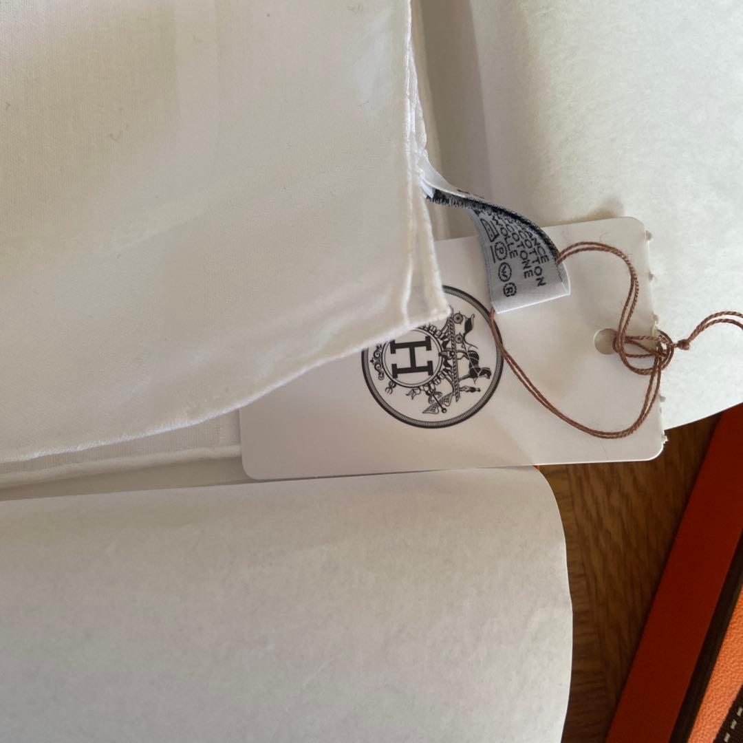 エルメス　ハンカチ　白